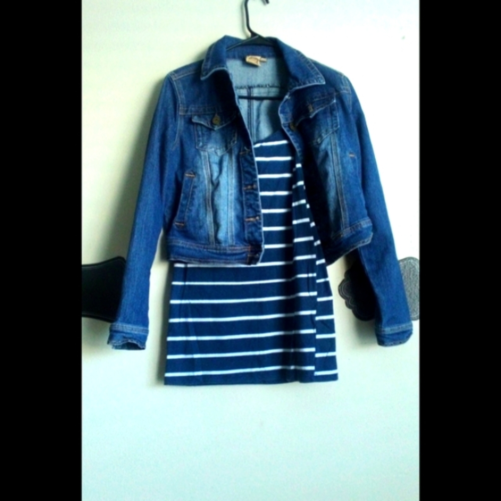 🆕 LISTING!! CHARLOTTE RUSSE SCOOP NECK STRIPED 3/4 BODYCON MINI DRESS - Picture 7 of 8